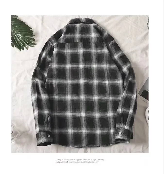 Yfashion%20Men%20Cotton%20Plaid%20Printing%20Shirt%20Fashionable%20Simple%20Large%20Size%20Casual%20Loose%20T-shirt%20Long%20Sleeves%20Cardigan%20Tops%20-%20Image%205