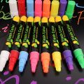 Reusable Stationery Supplies Writing Smooth Liquid Ink Glowing Pen Multicolor Drawing Highlighter Erasable Advertising Graffiti Pen LED Board Fluorescent Pens. 
