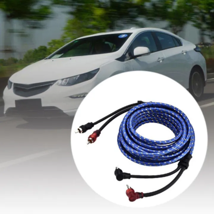 Sptrry2X%205M%202%20to%202%20Plug%20Car%20Stereo%20Audio%20Cable%20Amplifier%20Braided%20Tool%20-%20Image%202