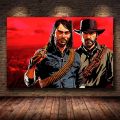 Game Poster Red Dead Redemption 2 Canvas Wall Art Print Painting Wallpaper Decorative Wall Picture for Living Room Home Decor. 