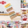 Reusable Refrigerator Food Storage Containers Kitchen Freezer Seal Bin Vegetable Fruit Meat Fresh Box Organizer With Lid Handle. 