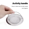 1Pc Water Sink Filter Shower Drain Hole Anti Blocking Mesh Stainless Steel Sink Strainer Floor Drain with Handle Kitchen Gadgets. 