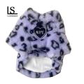 Winter Dog Fashion Cozy Leopard Print Winter Cat Clothes Warm Easy to Wear Outfits for Pet Boys Girls. 