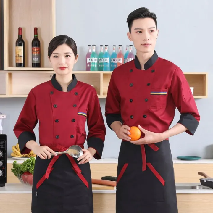 Chef%20Overalls%20Short-Sleeved%20Suit%20Summer%20Men's%20and%20Women's%20plus-Sized%20Kitchen%20Baking%20Restaurant%20Hotel%20Canteen%20Kitchen%20Clothes%20-%20Image%202