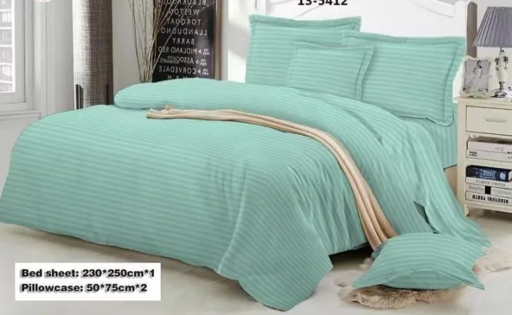 Egyptian%20Cotton%20Striped%20Bedsheet%20/%20King%20Size%20(90"%20x%20100")%20-%20Image%204