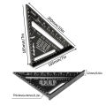 Aluminum Alloy Triangle Rule 90 Degree Thickening Angle Ruler Carpenter Measurement Square Ruler Layout Tool Measurement Tool. 