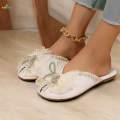 Fashion Sandals Flat Slippers Women Mules for Office Ladies Girls Streets White 36. 