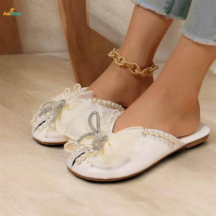 Fashion%20Sandals%20Flat%20Slippers%20Women%20Mules%20for%20Office%20Ladies%20Girls%20Streets%20White%2036%20-%20Image%203