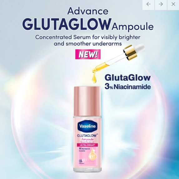Vaseline%20Gluta%20Glow%20Ampoule%20Serum%20Deodorant%20Ultra%20Bright%203%25%20Niacinamide%20&%20Licorice-%2045ml%20-%20Image%202