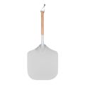 Eckige Pizzaschaufel, Aluminium Pizzaschieber mit Holzgriff. 