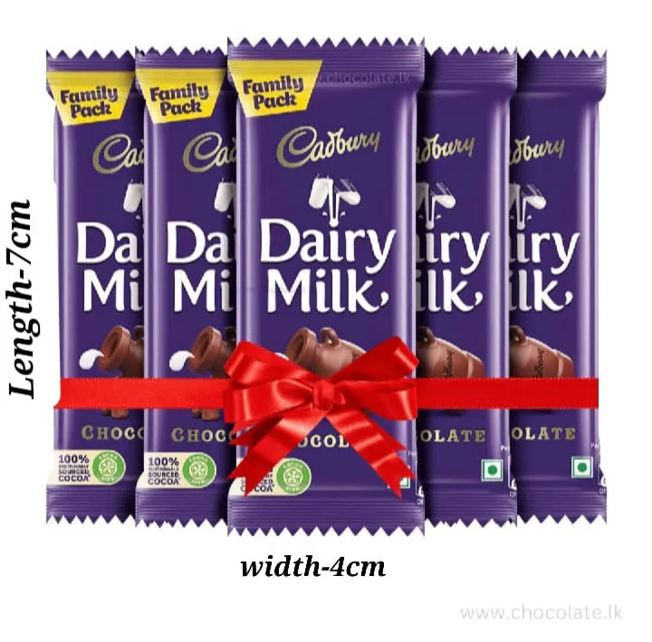 Cadbury Dairy Milk Chocolate 12.5 g x 5 Pieces bundle