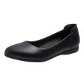 Yunying Baili Work Shoes Women's Black Career Interview Work Shoes Formal Wear Flat Heel Commuter Non-Slip Leather Shoes Women's Shoes. 