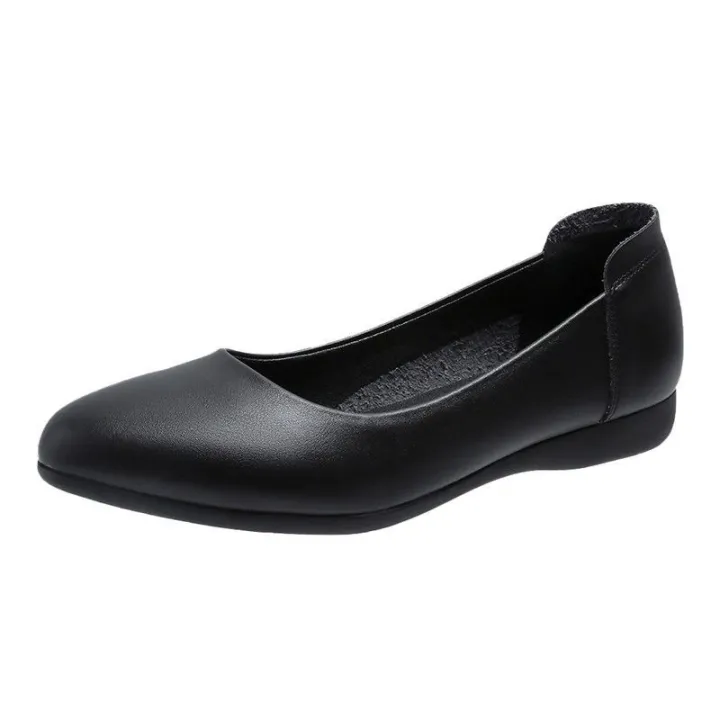 Yunying%20Baili%20Work%20Shoes%20Women's%20Black%20Career%20Interview%20Work%20Shoes%20Formal%20Wear%20Flat%20Heel%20Commuter%20Non-Slip%20Leather%20Shoes%20Women's%20Shoes%20-%20Image%204