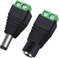 10pcs 12V DC Power Connector Plug Jack Male Female Socket Barrel 2.1mm x 5.5mm Adapter for CCTV Camera LED Strip Supply Terminal. 