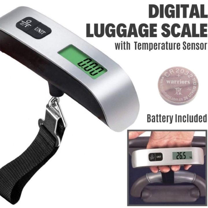 Portable 50KG/10g Digital Luggage Scale Travel LCD Electronic Hanging Weight Scale Hanging Weight Scales Timbang Beg Penimbang Berat 50kg