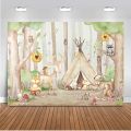 Safari Theme Backdrop Jungle Birthday Photo Booth Wild One Birthday Supplies Photocall. 