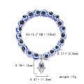 Classic Turkish Lucky Evil Eye Bracelets for Men Women Blue Evil Eye Palm Butterfly Pendant Beads Bangles Handmade Charm Jewelry. 