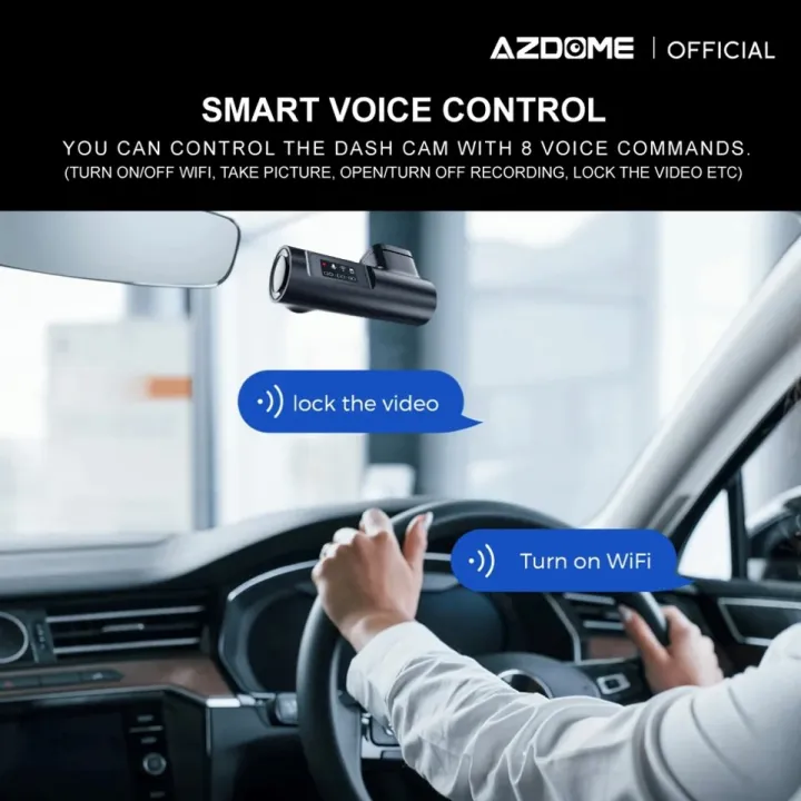 AZDOME%20M330%201080P%20Smart%20Dash%20Camera%20Car%20DVR%20Black%20Box%20Voice%20Control%20WiFi%20Dash%20Cam%20-%20Image%205