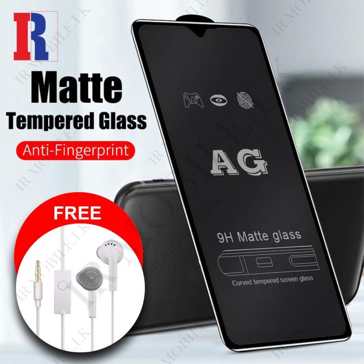 Matte Finish tempered Glass (Free handsfree) For Samsung