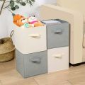 Non Woven Box Storage Bins Foldable Fabric Storage Cubes And Cloth Storage Organizer Drawer For Closet And Toys Storage. 