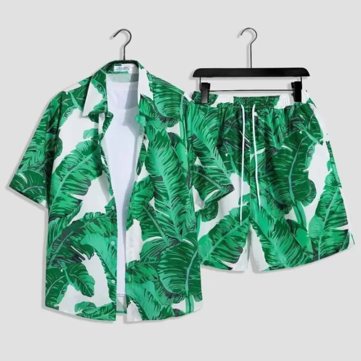 Summer%20Island%20Clothing%20Hainan%20Island%20Sanya%20Hawaii%20Printed%20Shirt%20Beach%20Suit%20Trendy%20Beach%20Pants%20Cool%20Seaside%20Style%20-%20Image%206