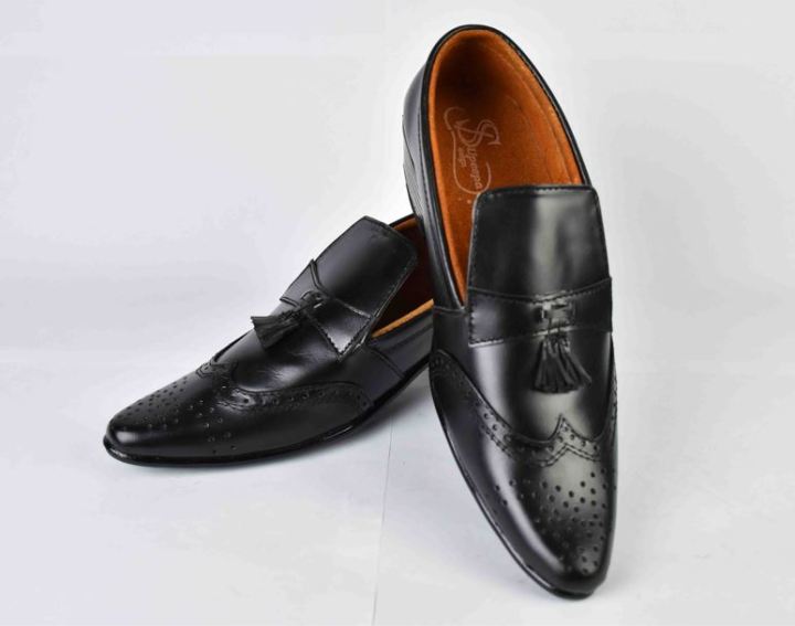 Good looking Men Wedding/party genuine cow leather black Shoes