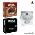 MOODS ALL NIGHT DELAY CONDOMS MOODS DOTTED CONDOMS MOODS CHOCOLATE FLAVOURED CONDOMS 9Pcs. 