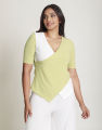 Spring & Summer Color Blocked Wrapped Top. 