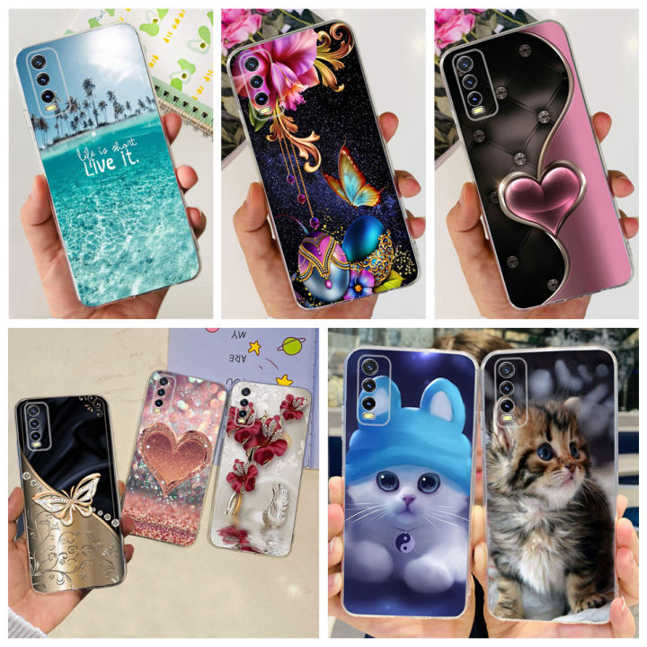 For Vivo V2027 Case Silicone Soft TPU Phone Cover For Vivo Y11s Y12s Case Cartoon Bumper For Vivo Y20 Y20i V2028 Clear Bumper
