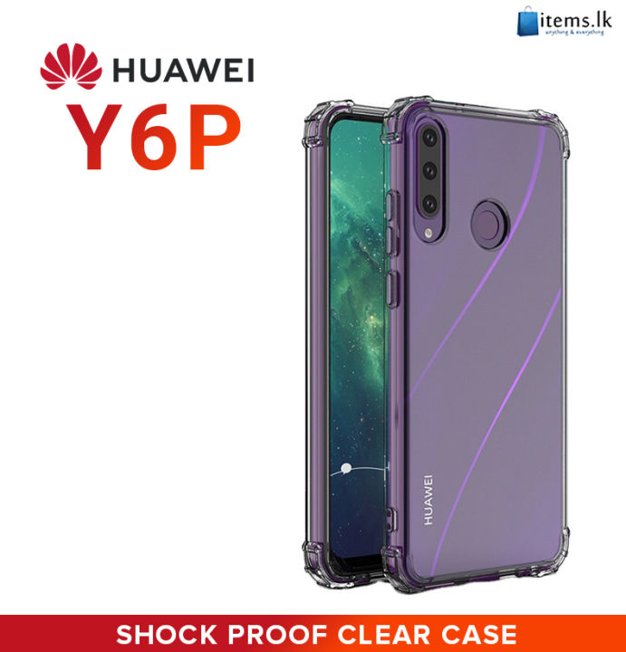 Luxury Transparent Bumper Case For Huawei Y6P Crystal Transparent