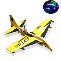 Flying Rechargeable Airplane Electric Plane Single Layer Wing Aircraft With Lights. 