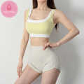 OzalCtree New Spring/Summer Yoga Vest with Chest Pads Spicy Girl Fake Two Contrast Color Fitness Underwear Running Sports Bra for Women. 