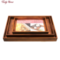 Wooden Serving Tray / Serving Tray Set / Serving Tray / kitchen tray /  3 Piece tray Set / rectangular handmade / high Quality tray TRY04. 