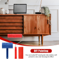 8 Pieces Wood Paint Tool Set, Texture Roller, Graining Rocker, Paint Brushes, for Floor, DIY Room Decoration. 