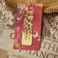 Metal Metal Bookmark Vintage Retro Bronzing Floral Bookmark Hollow Painting Hollow Bookmark for Students Readers Writers Book. 