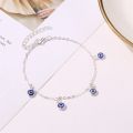 【Popular choice】 Qingwen European and American Foot Ornaments Personalized Eye Pendant Women's Foot Ornaments Fashionable Dripping Simple Anklet Creative Jewelry. 