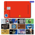 Sirend 1pc Watemelon Gold Coin Hunter Anime Cartoon Smile Matte Front Cover Sticker Film Skin for Metro Debit Credit Card. 