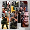 Arnold Schwarzenegger Terminator Phone Case Cover For iPhone 14 13 Pro 11 15 Art 12 XR X XS Max 7 8 6S Plus SE Soft Pattern. 