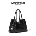 MATEYOYO Fashion Tote Bag Women's Travel Bag Large Capacity Bag Simple Shoulder Bag Shining PU Tote Handbag Magnetic Buckle Design Ladies Sling Shopping Bag Lunch Bag. 