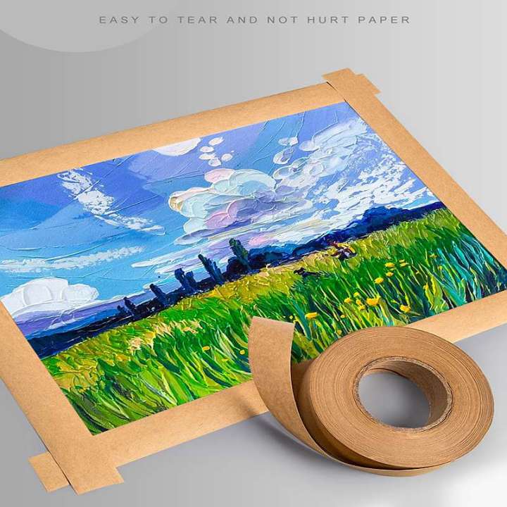 painting%20tools%2030m%20Kraft%20Adhesive%20Masking%20Paper%20Tape%20Professional%20Water%20Gummed%20Tape%20Packaging%20Tools%20Art%20Supplies%20For%20Painting%20-%20Image%205