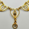 Gold plated neklas flower petal Theme necklace For Women very beautiful neckles design for gift your lover. 