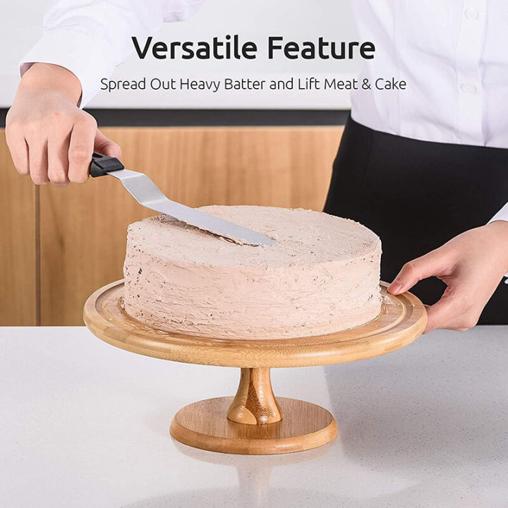 8 Inch Angular Cake Palette Knife Steel Icing Spatula Cake Knife Cream Icing Frosting Spatula Baking Kitchen Pastry Cake Decoration Tool