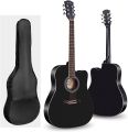 41'' Jumbo Size Cutaway Hand made Acoustic Box Guitar with Bag, pick, Alen Key Proffessional guitar for adults beginners. 