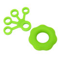 Finger Exerciser Set, Multipurpose Finger Stretcher Hand Grip Strengthener Green Improve Stiffness Relieve Pressure Silicone for Strength Training. 