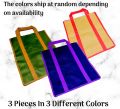 3 PCS 100% Non-Woven Reusable Grocery Shopping Bag Random Colour Eco-Friendly Foldable Sewing Cloth Tote Bags. 