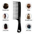 10" Jumbo Comb Hair Combs, Black Wide Tooth Comb Detangling Hair Brush, Paddle Hair Comb, Care Handgrip Comb-Best Styling Comb for Long. 