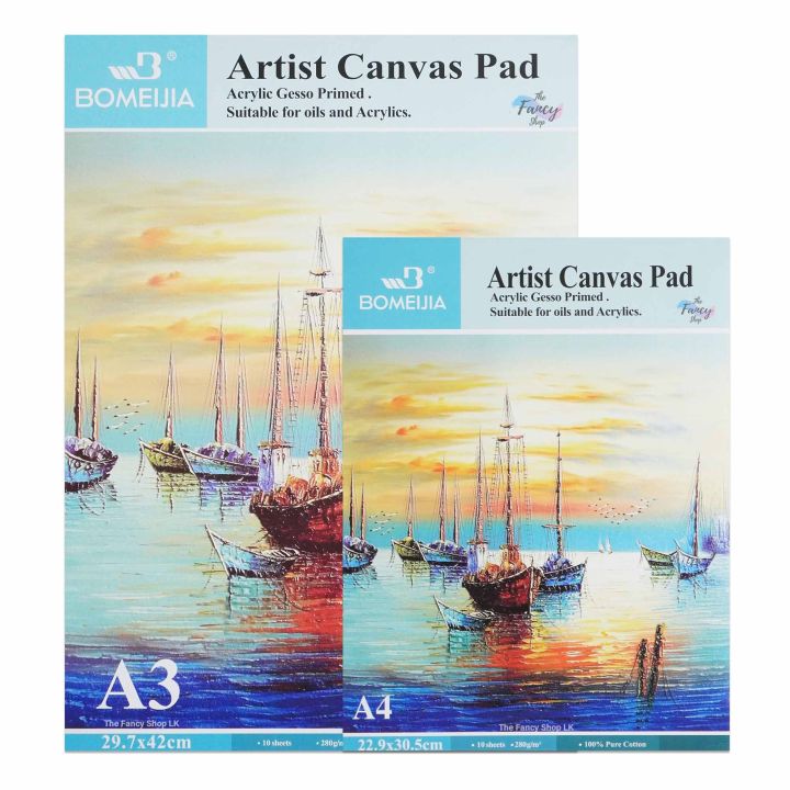 Bomeijia Artist Canvas Pad 280GSM 10 Sheets A3 A4