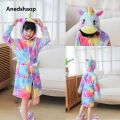 Anedshaop Pink Princess Bath Robe for Girls 3 4 5 6 7 8 9 10 11 12 Years Unicorn Original Kids Bath Towel Robe Fashion Winter Toddler Girl Bathrobe. 