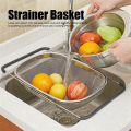 Stainless Steel Telescopic Strainer Basket, Vegetable Fruit Strainers. 