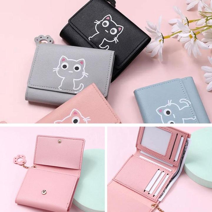 Korean%20Cute%20Cartoon%20Cat%20Women%20Wallets%20Small%20Credit%20Holder%20Wallets%20Pu%20Girls%20Portable%20S%20Wallet%20Purses%20S%20T9z6%20-%20Image%203